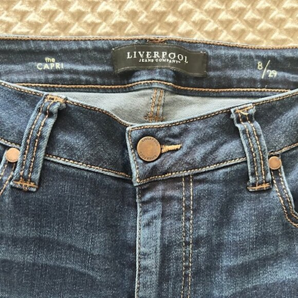 Liverpool Los Angels - 'Capri' cropped cuffed girlfriend cut jeans - Picture 2 of 4
